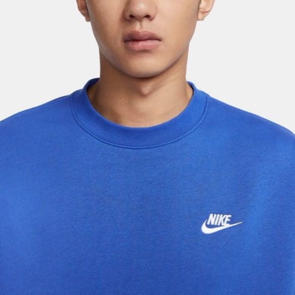 Nike Sportswear Club Fleece Crewneck Sweatshirt Game Royal Men Large BV2662-480 - Picture 3 of 11